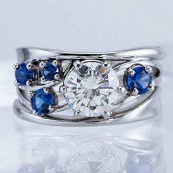 🎁 Fashion Wave Stackable Beautiful Zircon Trendy Rings for Women, PD347 - Picture 2 of 4